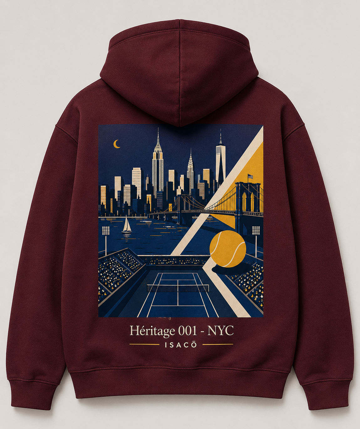 Hooddies zippé Heritage NYC bordeaux